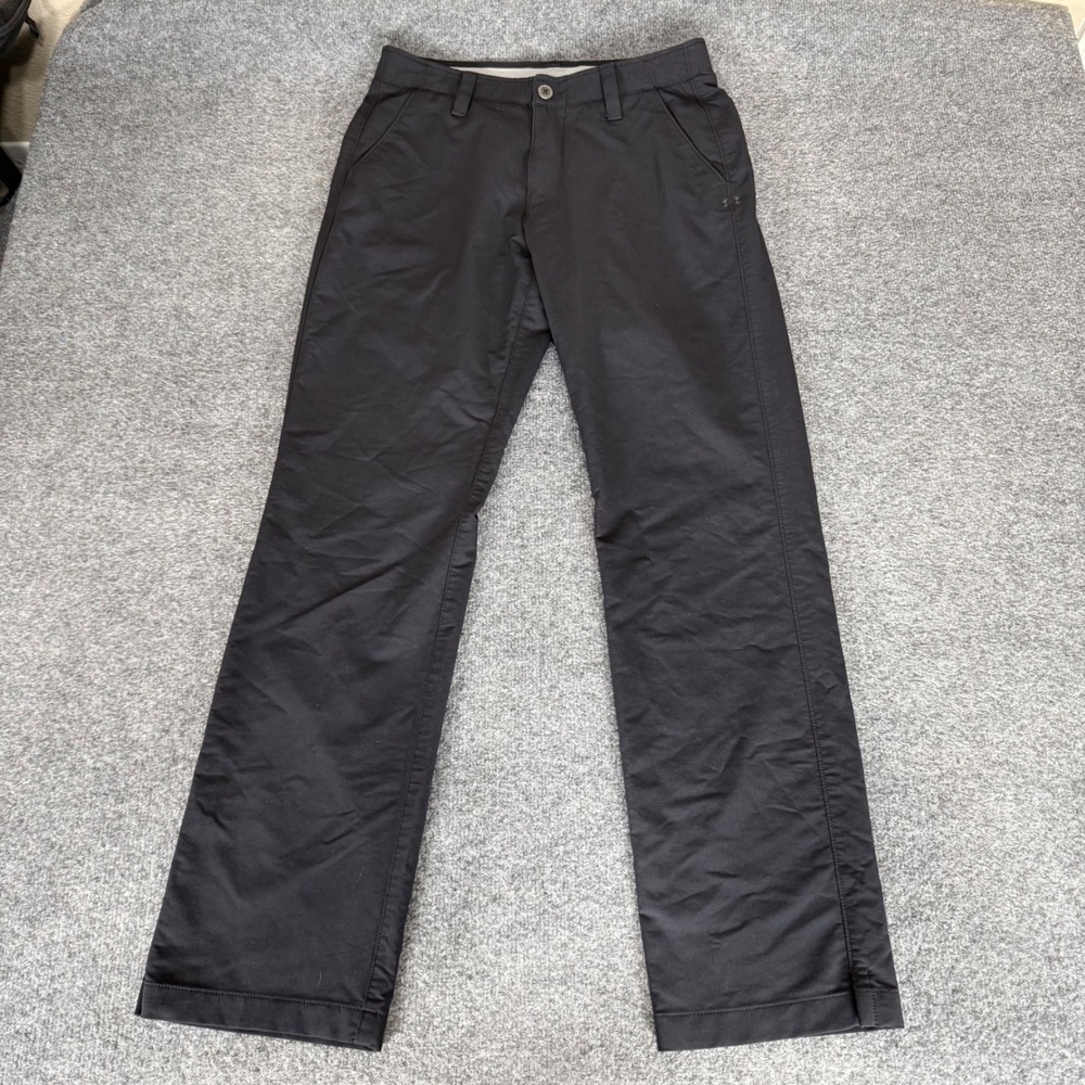 Under Armour Mens Match Play Golf Pants Black 30x32 Performance Stretch Casual